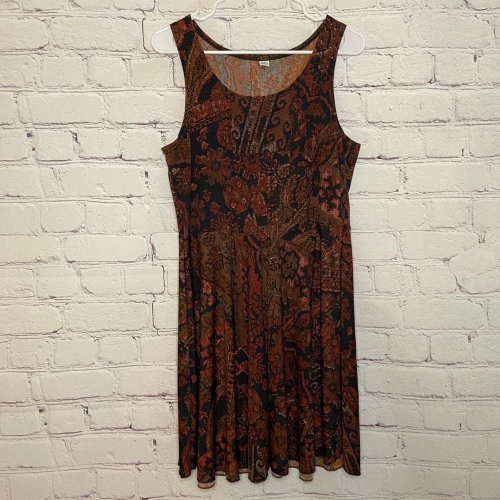 Trucci Brown/Black Sleeveless Mini Dress